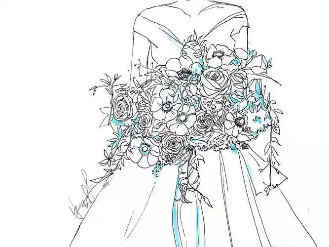 新娘手捧花手绘合辑第三期