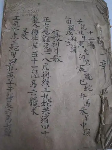 清代手抄 《择日倒头包袱》32开本