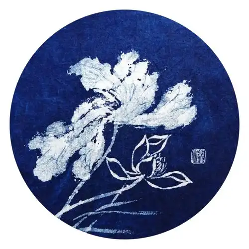 有一种感觉,叫做梧涯蜡染写意荷花