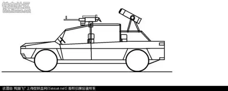 特种部队战车的简笔画