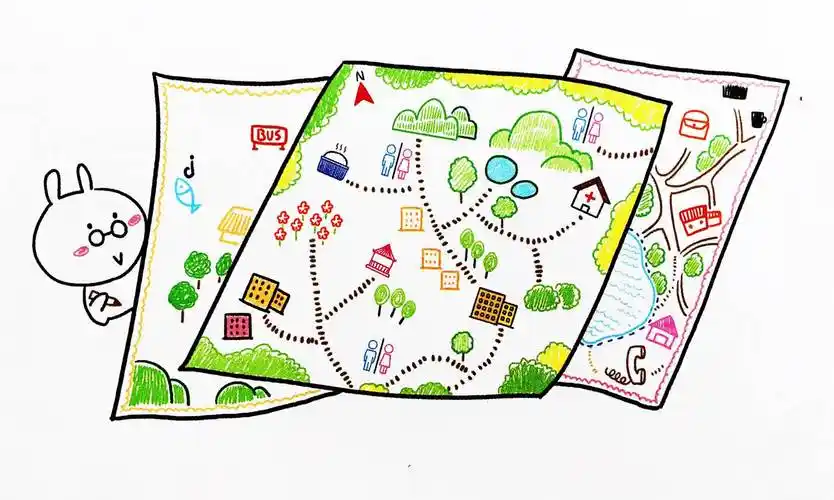 爱美术,爱旅行,手帐中的简笔画——旅行之手绘地图篇