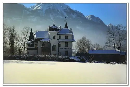奥地利乡村雪景