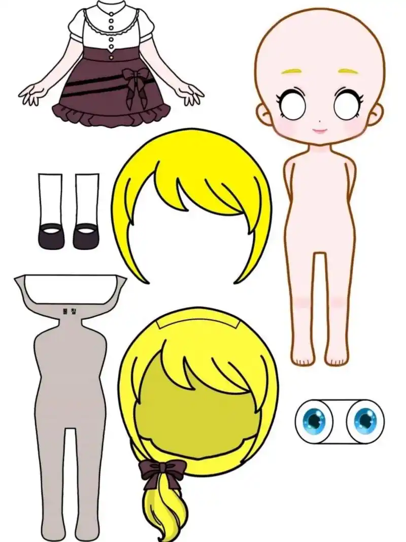 换装纸娃娃图纸素材分享