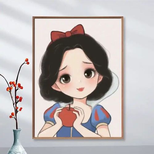 白雪公主十字绣自己绣2024新款客厅卧室苹果女孩送朋友卡通公主