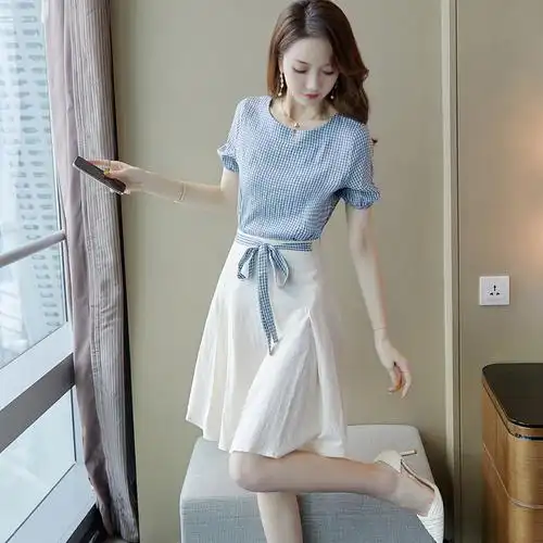 小个子夏装搭配女装整套显高2020新款套装两件套洋气减龄轻熟女夏