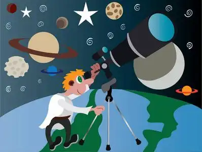 天文学天文天文学家忙于探索照片