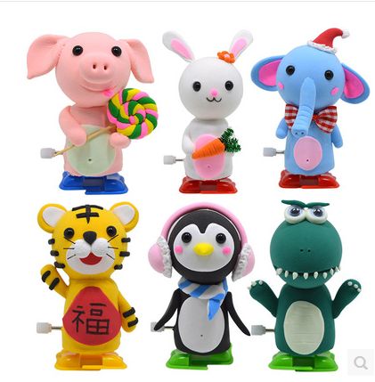 超轻粘土彩泥diy益智手工玩具可爱动物象老虎企鹅粘土走路材料包