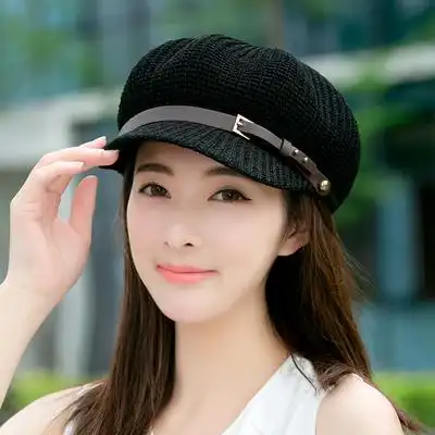 八角帽子女春夏季韩版百搭贝雷帽子出游遮阳帽防晒鸭舌帽草帽网帽