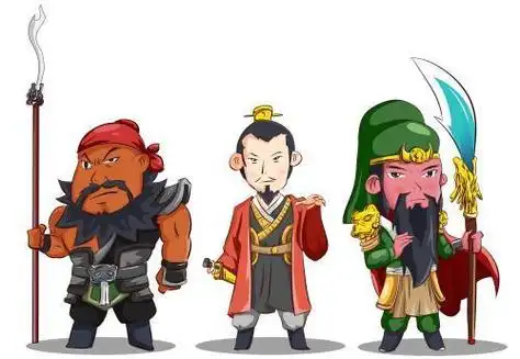 刘备关羽张飞的简笔画怎么画