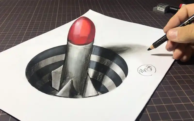 如何画裸眼3d"火箭"?_哔哩哔哩 (゜-゜)つロ 干杯~-bilibili