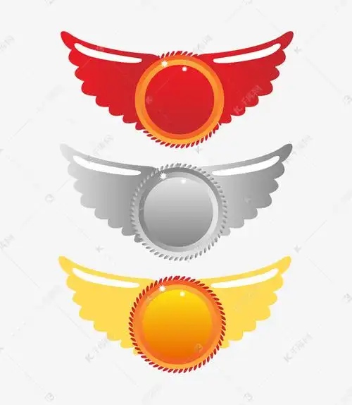 带翅膀奖牌