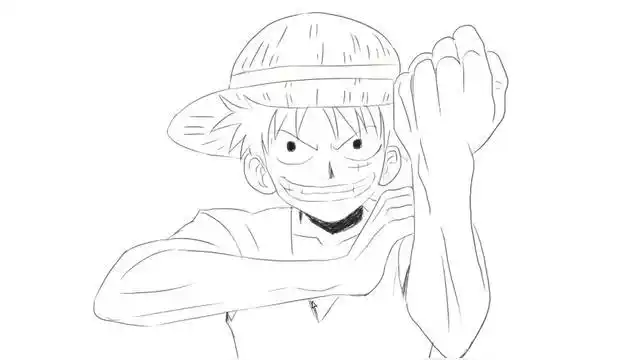 [小林简笔画]如何绘画动画片《海贼王》中主角路飞卡通动漫简笔画教程
