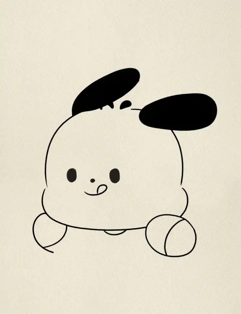 可爱简笔画 #小动物头像# #可爱简笔画# #画个简笔画# #布丁狗# #寻找