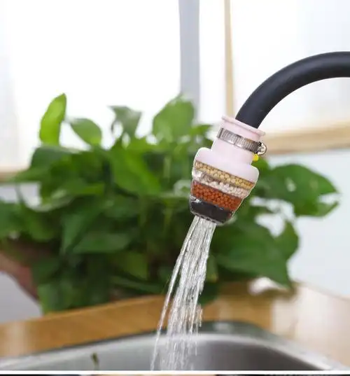 家用麦饭石过滤器水龙头过滤嘴净水器活性炭水龙头防溅头三层滤水器