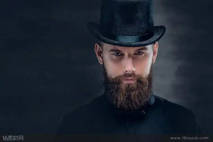 帽子衬衣络腮胡子外国男性男士男性摄影男性写真人物摄影高清摄影图片