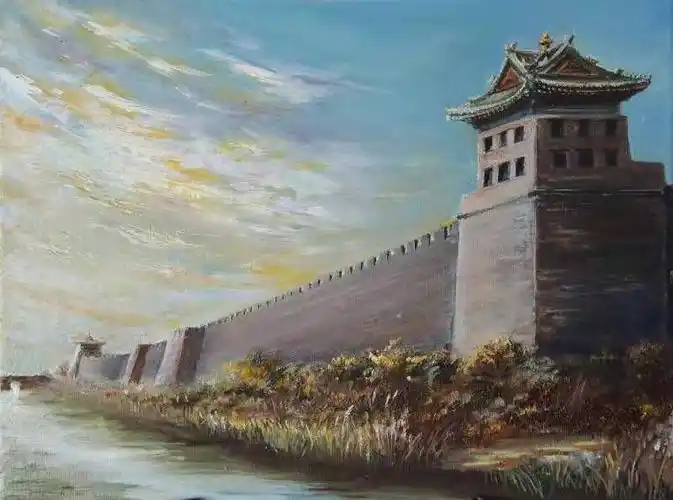 左安门角楼     30×40cm    布面油画