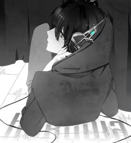 求动漫在听音乐的男孩图片