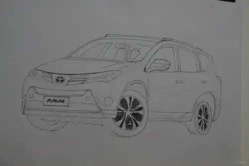 丰田霸道简笔画怎么画