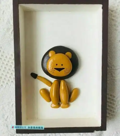 想象力十足的石头拼贴画作品!