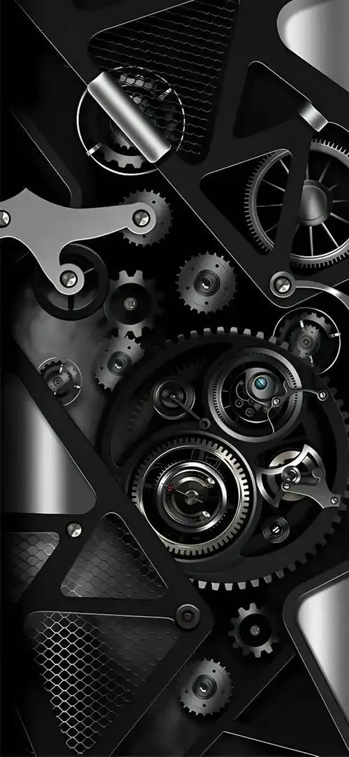 这种独特的装饰风格以其冰冷而有质感的特性而闻名,金属风壁纸的设计