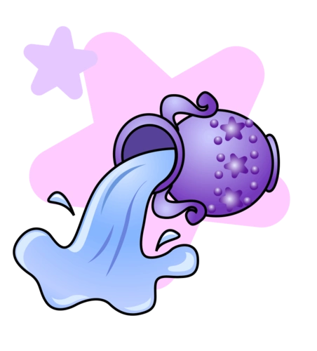 12星座水瓶座【高清卡通手绘png素材】-90设计