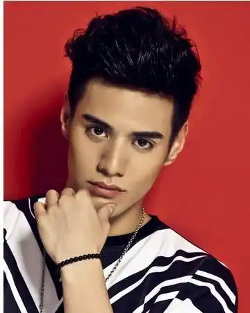 眉浓压眼,讲过多次,眉眼间距不到半厘米,皱眉的时候特别沉郁,不笑的