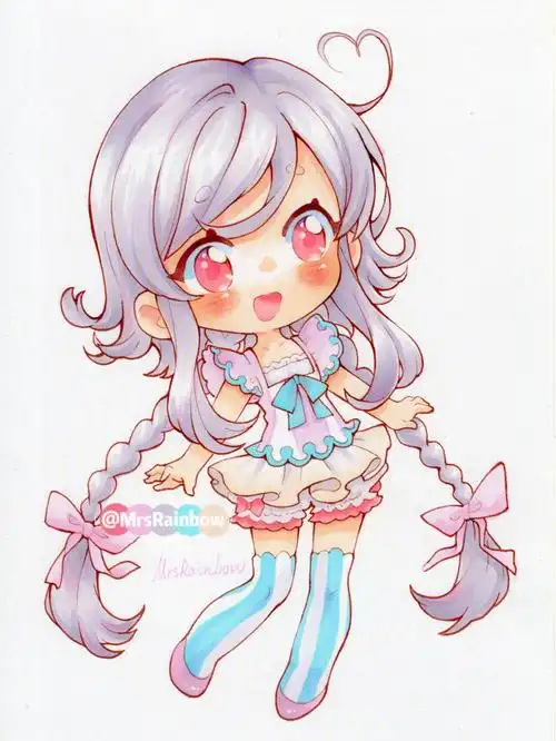 马克笔临摹紫灰麻花辫绘画教程步骤色号