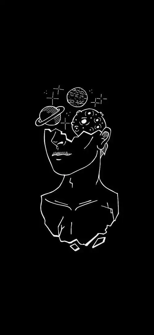 简约个性线条高清黑白壁纸