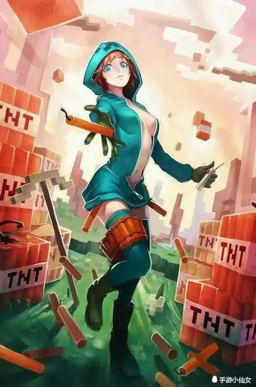 我的世界这样可爱的苦力怕娘你忍心拒绝吗