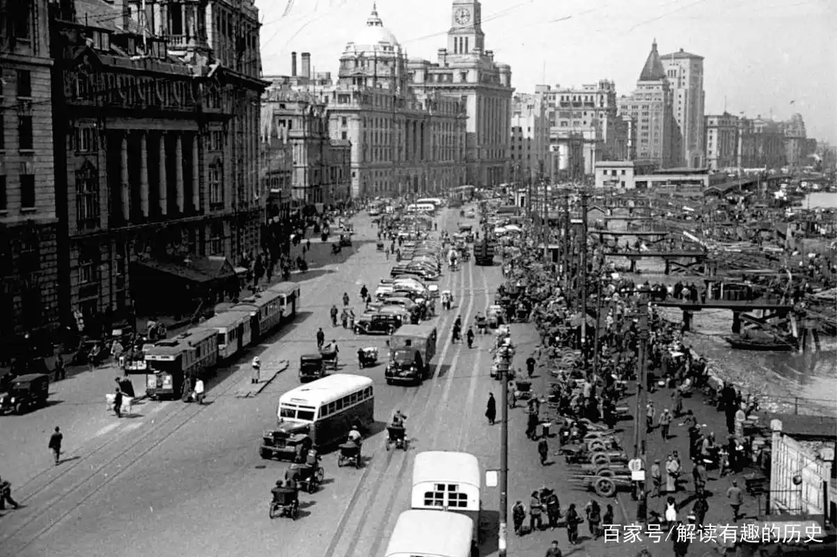 高清老照片:直击1945年的上海,原来80年前的上海就如此繁荣发达