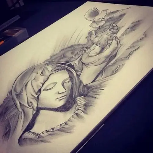 素描圣母-堆糖,美好生活研究所