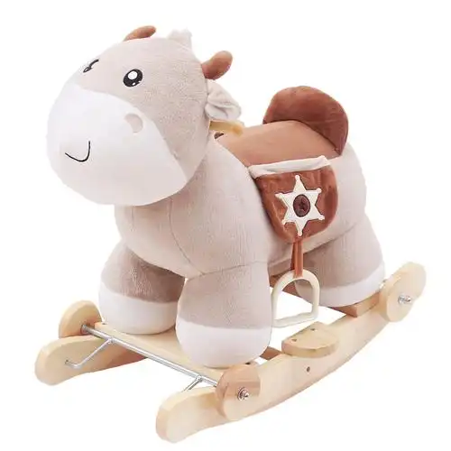 木马摇马实木儿童两用音乐摇椅宝宝摇摇马玩具婴儿摇木马益智礼物