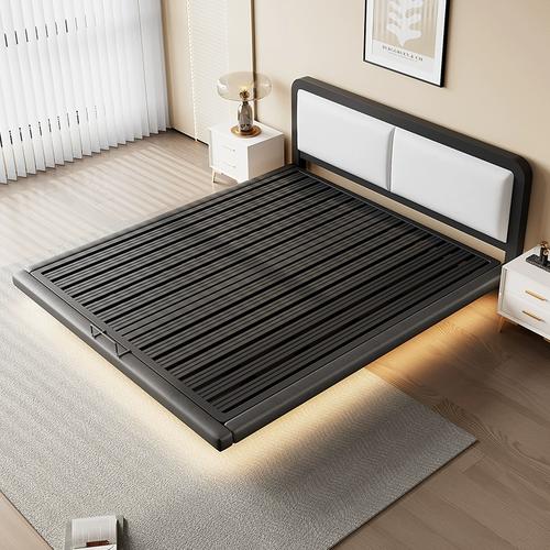 悬浮床现代简约无床头床架排骨架出租房家用主卧大床单双人悬空床