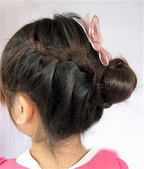 儿童扎发公主头