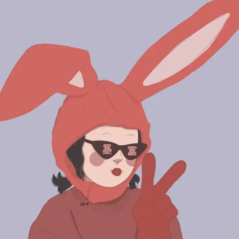 插画 | 情侣头像 | 暴富vs发财兔年新年头像 图片92二改92商用