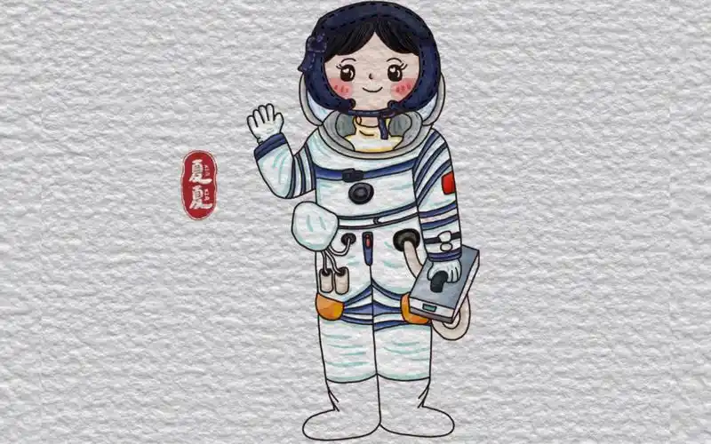 简笔画航天员
