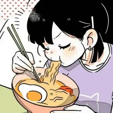 高清超火呆萌可爱的干饭情头动漫图片,情侣头像图片