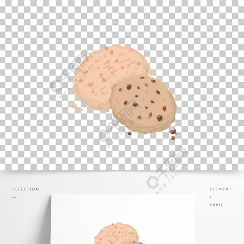 手绘卡通巧克力曲奇装饰饼干