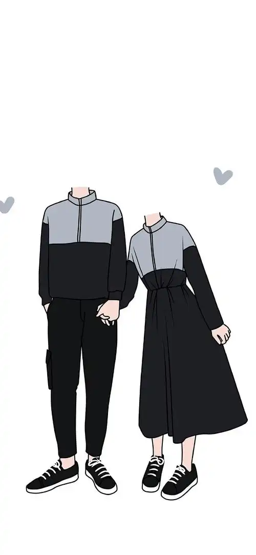 有没有好看的双人无头小人抠图素材?