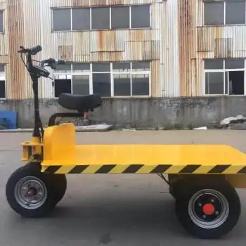 电动平板车倒骑驴电动平板运输车四轮手推车载重王工地电瓶搬运车大棚