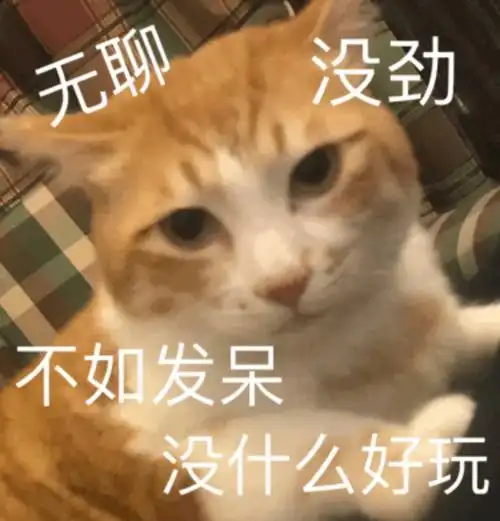 无聊没劲不如发呆没什么好玩可耐猫咪表情包系列