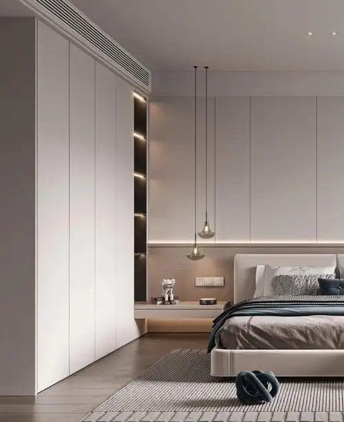 衣柜床头柜一体化设计来咯赶紧收藏