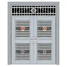 双开门304#不锈钢防盗门乡村自建房门室外门进户门对开门