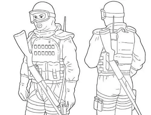 特警简笔画 特警车简笔画