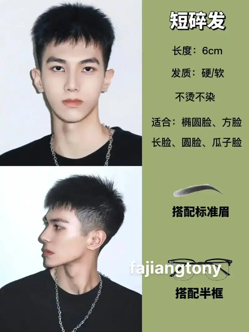短碎发/男生短发发型/男生发型推荐