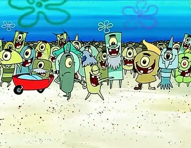 海绵宝宝:人多力量大 痞老板召集家族势力 成功拿到蟹堡秘方