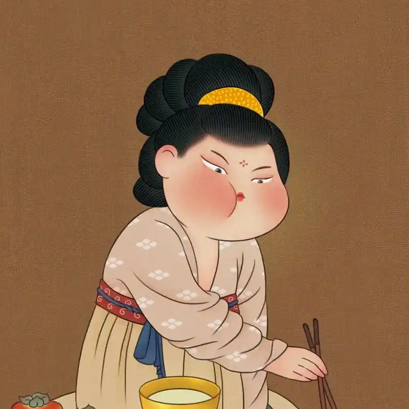 插画家分享|胖脸仕女图 胖嘟嘟的一样可爱 08焦响乐,鹿想ideer签约