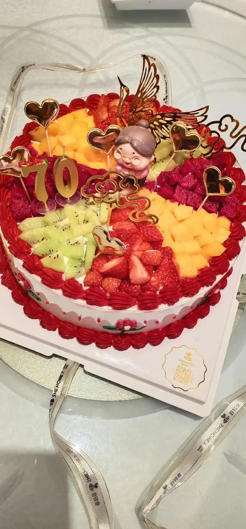 祝我最伟大的妈妈生日快乐98开心顺遂97健康长寿96#好蛋糕 - 抖