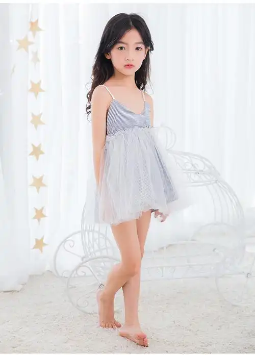 828新款女童吊带裙夏2017款夏沙滩裙中大童小女孩裙夏子露背连衣裙