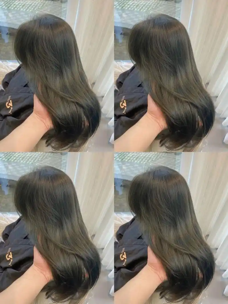 我又染头发了,素颜都好看的免漂烟熏青灰色 78152021流行款发色